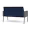 Lesro Mystic Lounge Reception Loveseat, Bronze, MD Ink Back, MD Ink Seat, RS Echo Arm Panels ML1501 - alternate 3